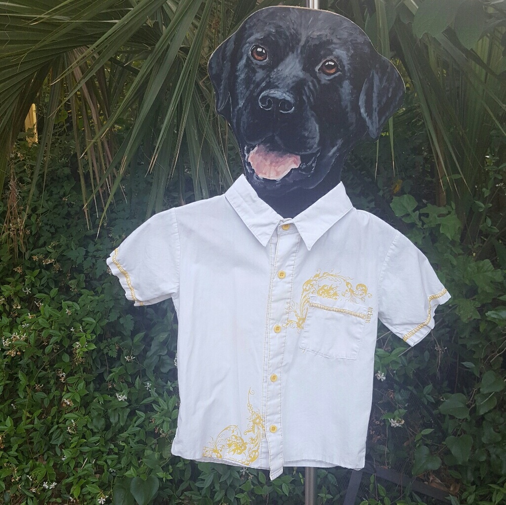 Boy's button down short sleeved shirt